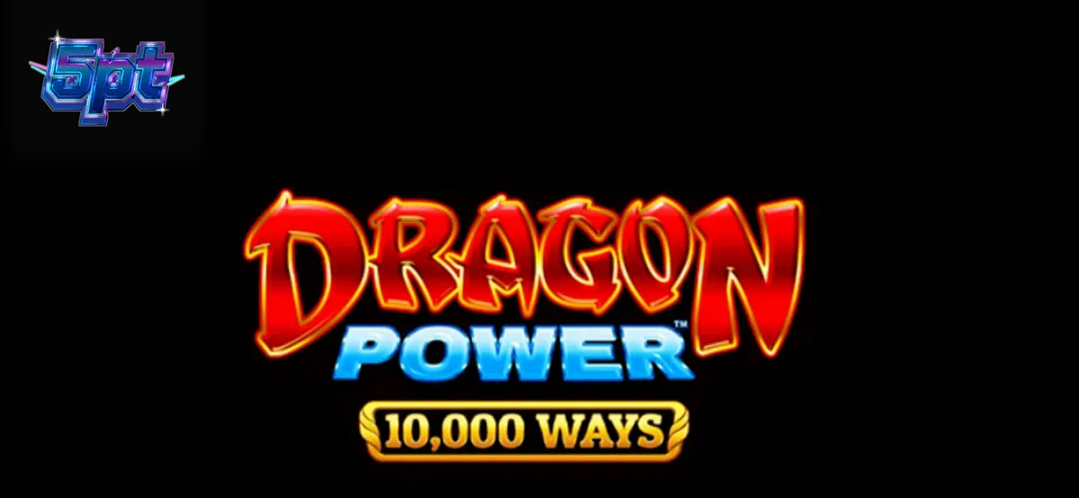 Tampilan visual slot Dragon Power 10,000 Ways dengan tema naga dan kuil emas