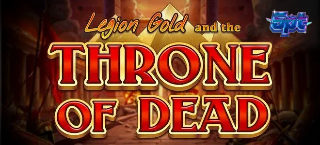 Tampilan visual slot Legion Gold and the Throne of Dead dengan latar belakang kuil gelap